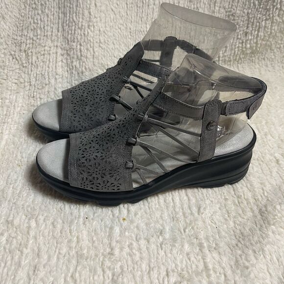JBU Shoes - JBU by Jambu water lily gray wedge sandals SZ10M